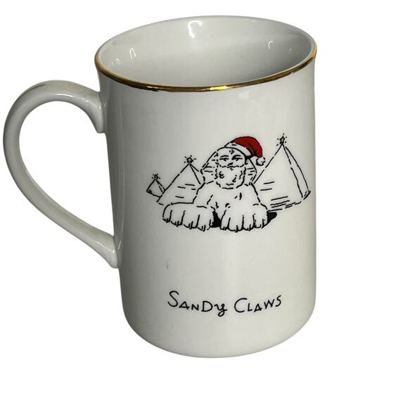 Merry Masterpieces Vintage Lot Of 4 Mugs Fine Porcelain Coffee Tea Holiday Humor - Picture 8 of 16